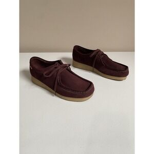 Clarks Padmora Wallabee Womens 10M Burgandy Lace Up Moc Toe Shoes Loafers
